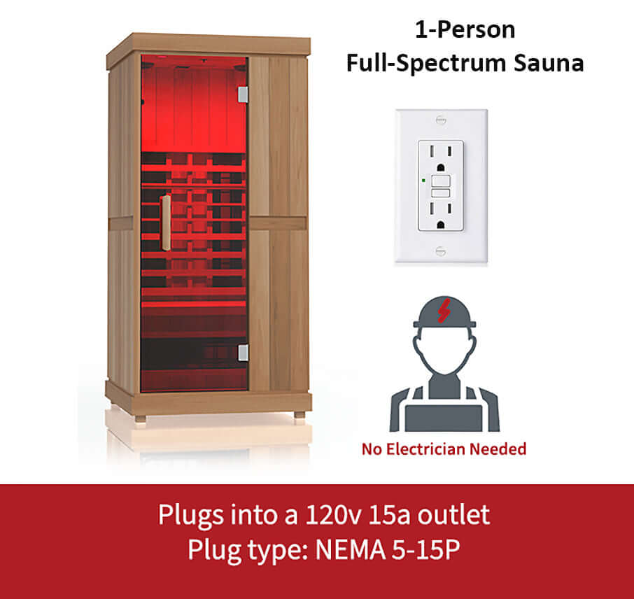 1 Person Full Spectrum Infrared Sauna FD-1 by Finnmark Designs FD-KN001