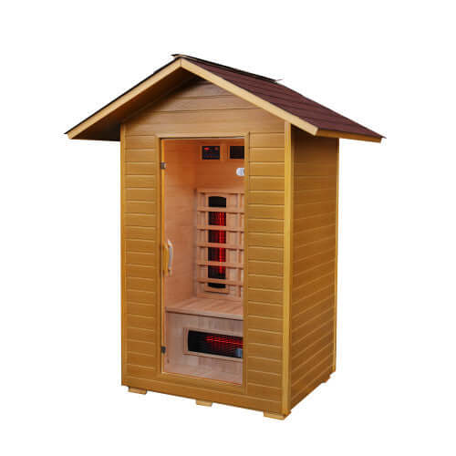 Burlington 2 Person Outdoor Infrared Sauna HL200D by SunRay Saunas