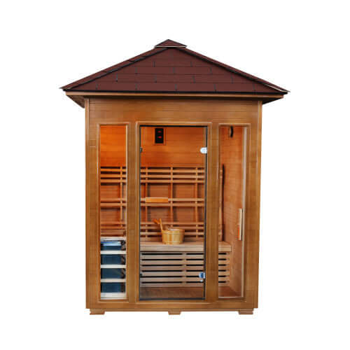 Waverly 3 Person Outdoor Traditional Sauna HL300D2 by SunRay Saunas