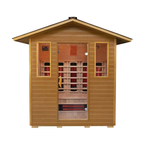 Cayenne 4 Person Outdoor Infrared Sauna HL400D by SunRay Saunas