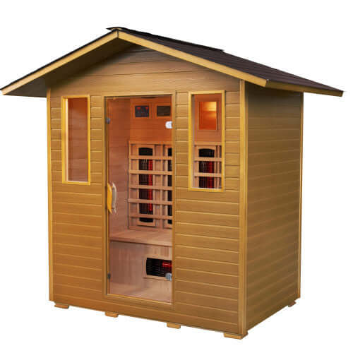 Cayenne 4 Person Outdoor Infrared Sauna HL400D by SunRay Saunas