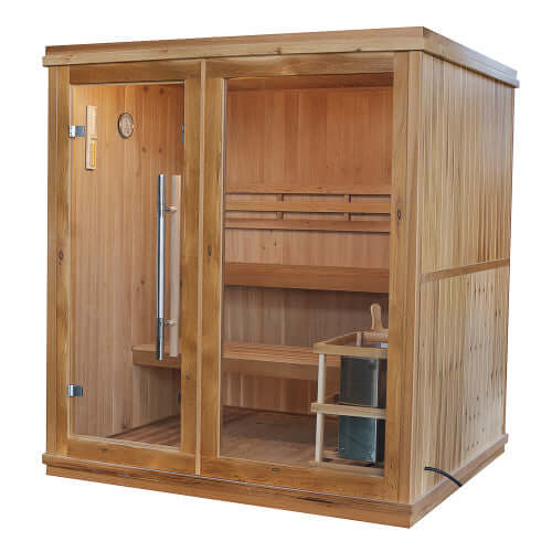 Charleston 4 Person Indoor Traditional Sauna HL400TN by SunRay Saunas