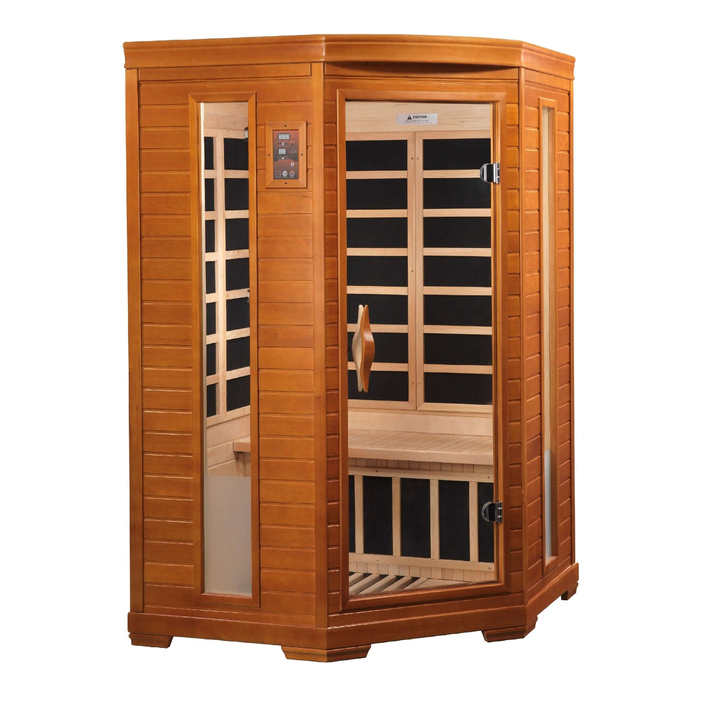 Heming 2 Person Corner Low EMF FAR Infrared Sauna by Dynamic Saunas DYN-6225-02