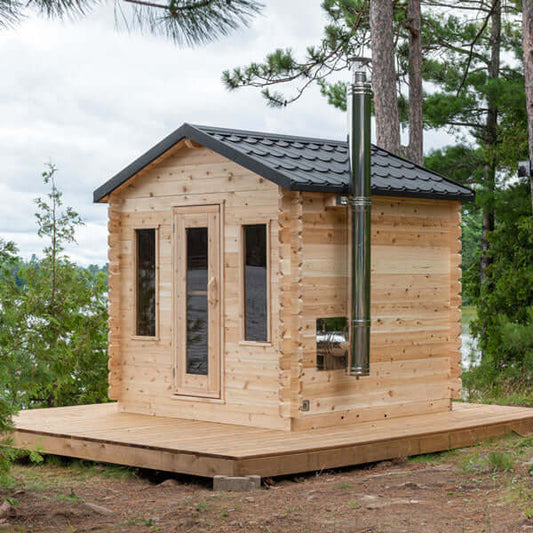 Georgian Cabin Outdoor Sauna CTC88W Canadian Timber by Dundalk Leisurecraft