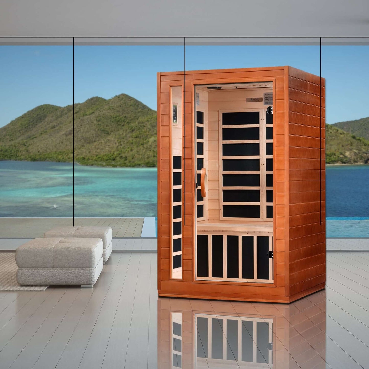 Cordoba Elite 2 Person Ultra Low EMF FAR Infrared Sauna by Dynamic Saunas DYN-6203-01 Elite