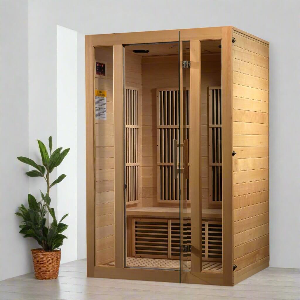 Maxxus Saunas Seattle 2 Person Near Zero EMF FAR Infrared Sauna MX-J206-01-ZF