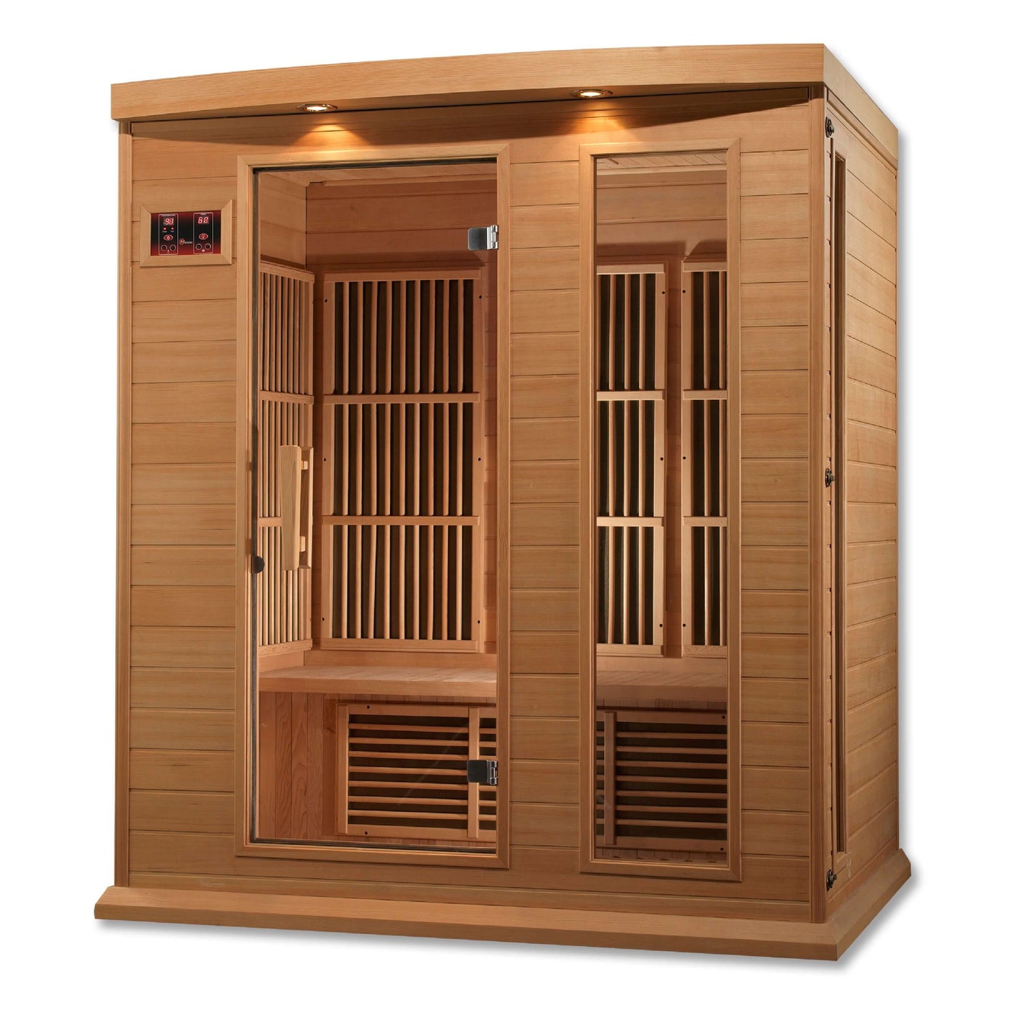 Hemlock 3 Person Low EMF FAR Infrared Sauna by Maxxus Saunas MX-K306-01