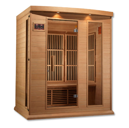 Hemlock 3 Person Low EMF FAR Infrared Sauna by Maxxus Saunas MX-K306-01