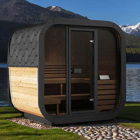 4 Person Outdoor Cube Sauna by SaunaLife Saunas Model CL5G