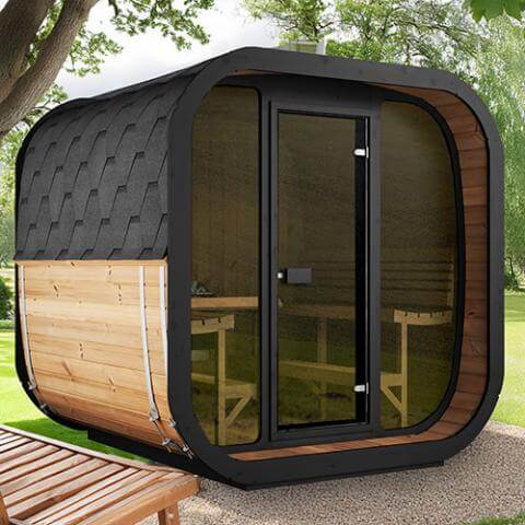 6 Person Outdoor Cube Sauna by SaunaLife Saunas Model CL7G