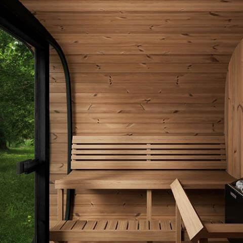 6 Person Outdoor Cube Sauna by SaunaLife Saunas Model CL7G