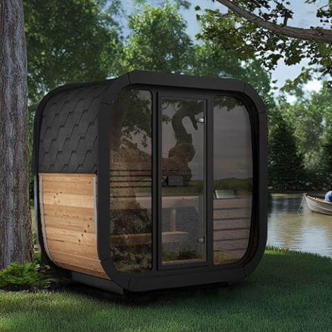 3 Person Outdoor Cube Sauna by SaunaLife Saunas Model CL4G