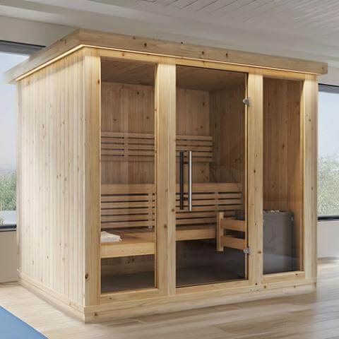 Model X7 6 Person Traditional Indoor Sauna by SaunaLife Saunas SL-MODELX7