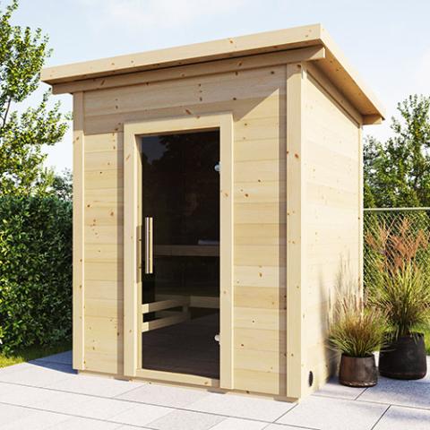 SaunaLife Saunas G2 4 Person Garden Series Outdoor Sauna Kit SL-MODELG2