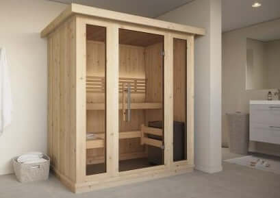 Model X6 3 Person Traditional Indoor Sauna by SaunaLife Saunas SL-MODELX6