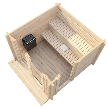 SaunaLife Saunas G4 6 Person Garden Series Outdoor Sauna Kit SL-MODELG4