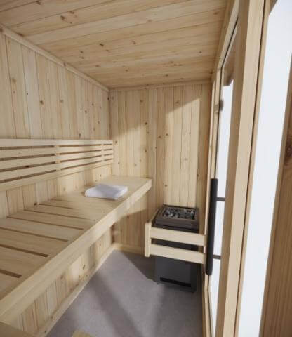 Model X6 3 Person Traditional Indoor Sauna by SaunaLife Saunas SL-MODELX6