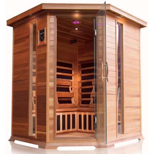 Bristol Bay 4 Person Indoor Corner Sauna HL400KC by SunRay Saunas