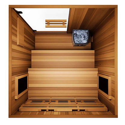 2 Person Trinity Infrared and Traditional Hybrid Sauna FD-4 by Finnmark Designs FD-KN004