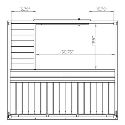 SaunaLife Saunas G2 4 Person Garden Series Outdoor Sauna Kit SL-MODELG2