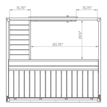 SaunaLife Saunas G2 4 Person Garden Series Outdoor Sauna Kit SL-MODELG2