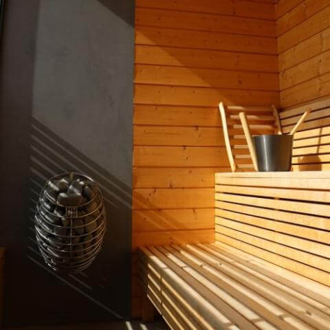 Huum Drop Series Electric Sauna Heater Package With Black UKU Wifi Controls and Stones