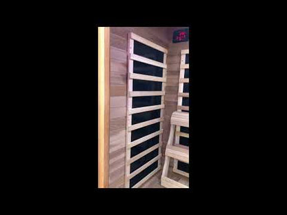 Sierra 2 Person Indoor Infrared Sauna HL200K by SunRay Saunas