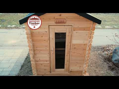 Granby Cabin Outdoor Sauna CTC66W Canadian Timber by Dundalk Leisurecraft