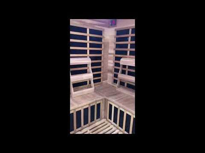 Bristol Bay 4 Person Indoor Corner Sauna HL400KC by SunRay Saunas