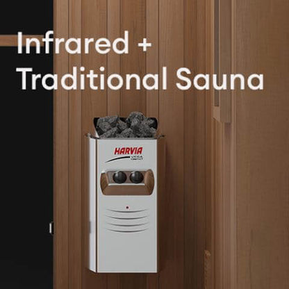 2 Person Trinity Infrared and Traditional Hybrid Sauna FD-4 by Finnmark Designs FD-KN004